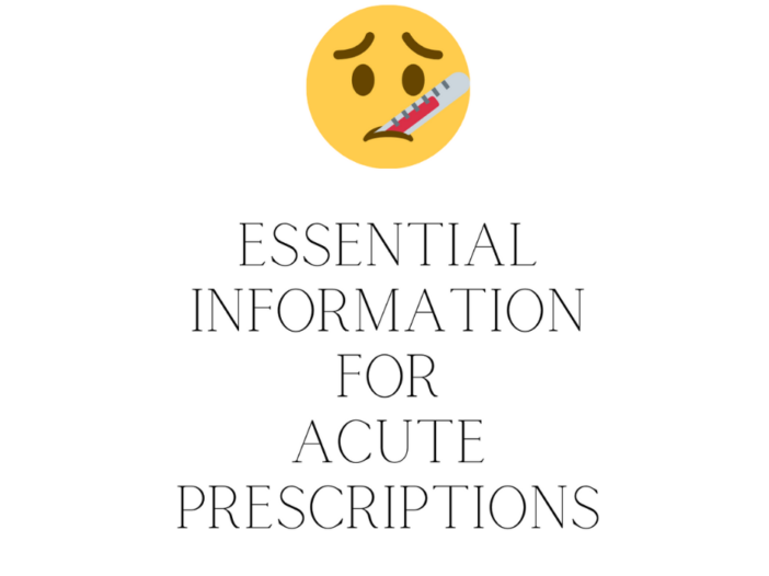 Essential Information for Acute Prescriptions